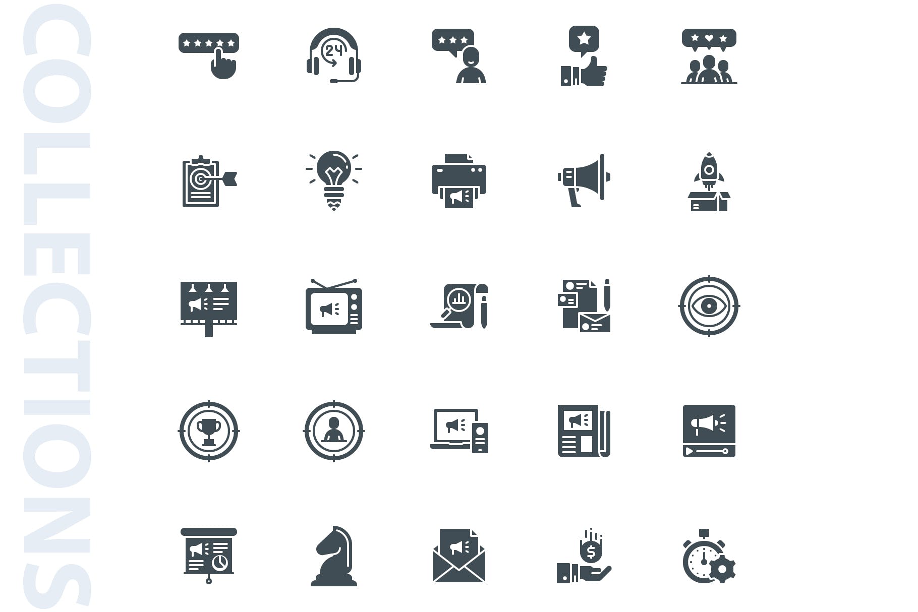25枚市场营销主题符号第一素材精选图标 Marketing Glyph Icons插图(3)