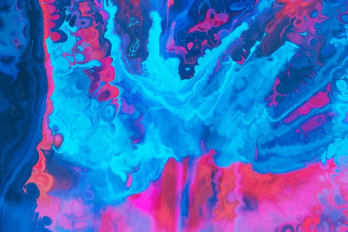 混合水彩颜料天然大理石纹理大洋岛精选背景 Acrylic Pouring Texture Set插图2