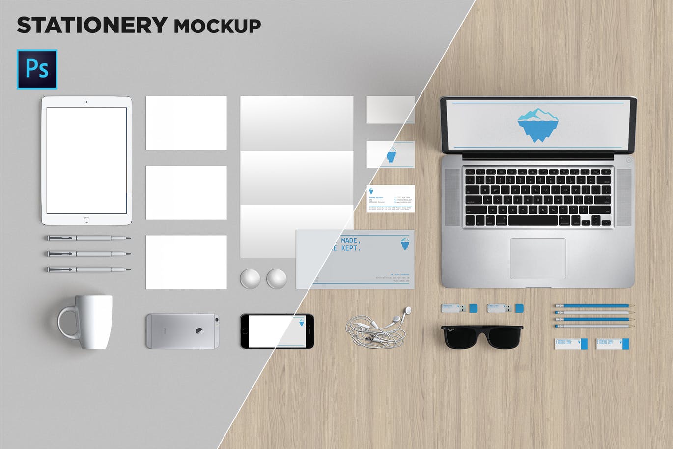 品牌VI标识设计企业办公文具第一素材精选模板04 Brand Identity / Stationery Mockup 04插图