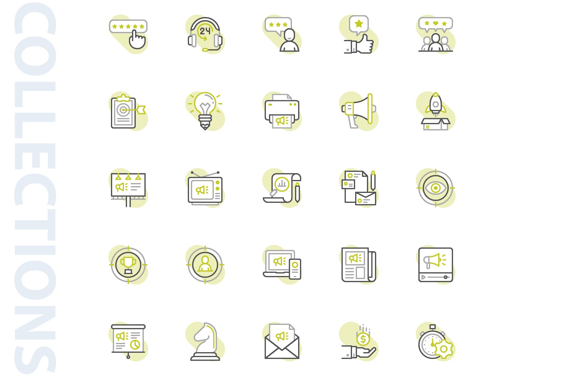 25枚市场营销主题矢量阴影第一素材精选图标 Marketing Shape Icons插图(3)