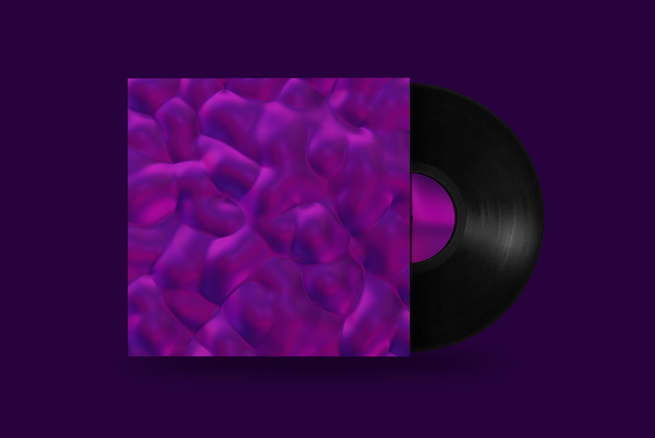 3D绘制粉紫色抽象波纹背景图素材 Abstract 3D Rendering of Waves –  Pink And Purple插图4