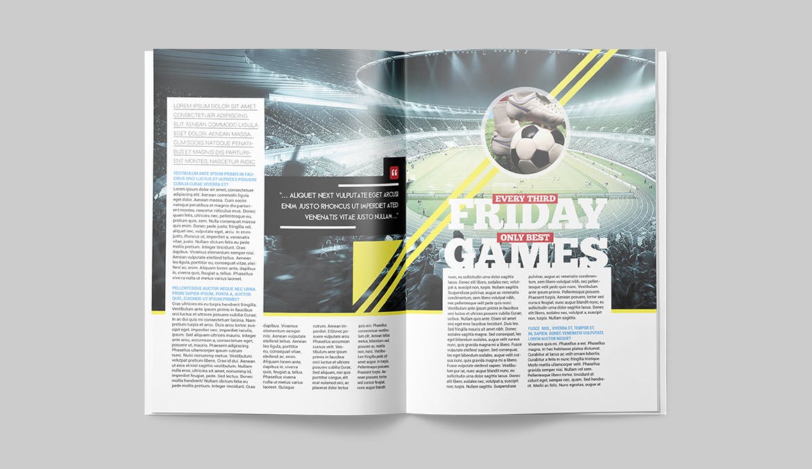 体育赛事第一素材精选杂志排版设计模板 Magazine Template插图(9)