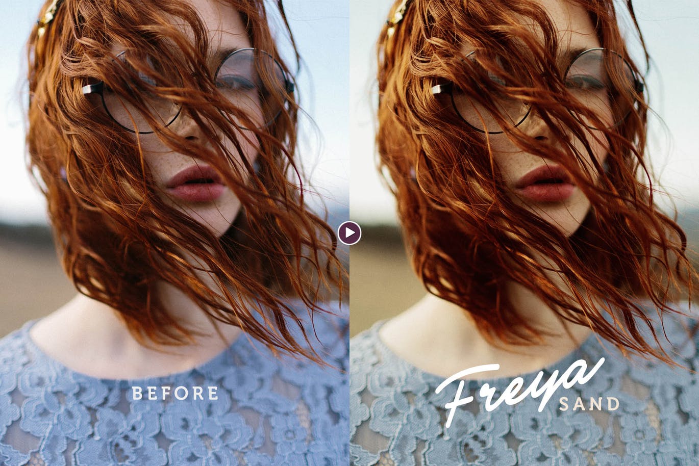 无损色调&柔和哑光效果肖像照片修图PS美颜动作 Freya Portrait Action for Photoshop插图4