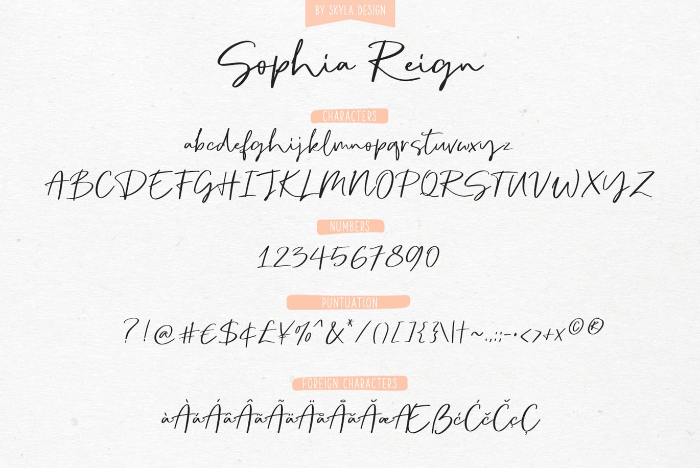 英文钢笔签名字体第一素材精选&大写字母正楷字体第一素材精选二重奏 Sophia Reign signature font duo插图(10)