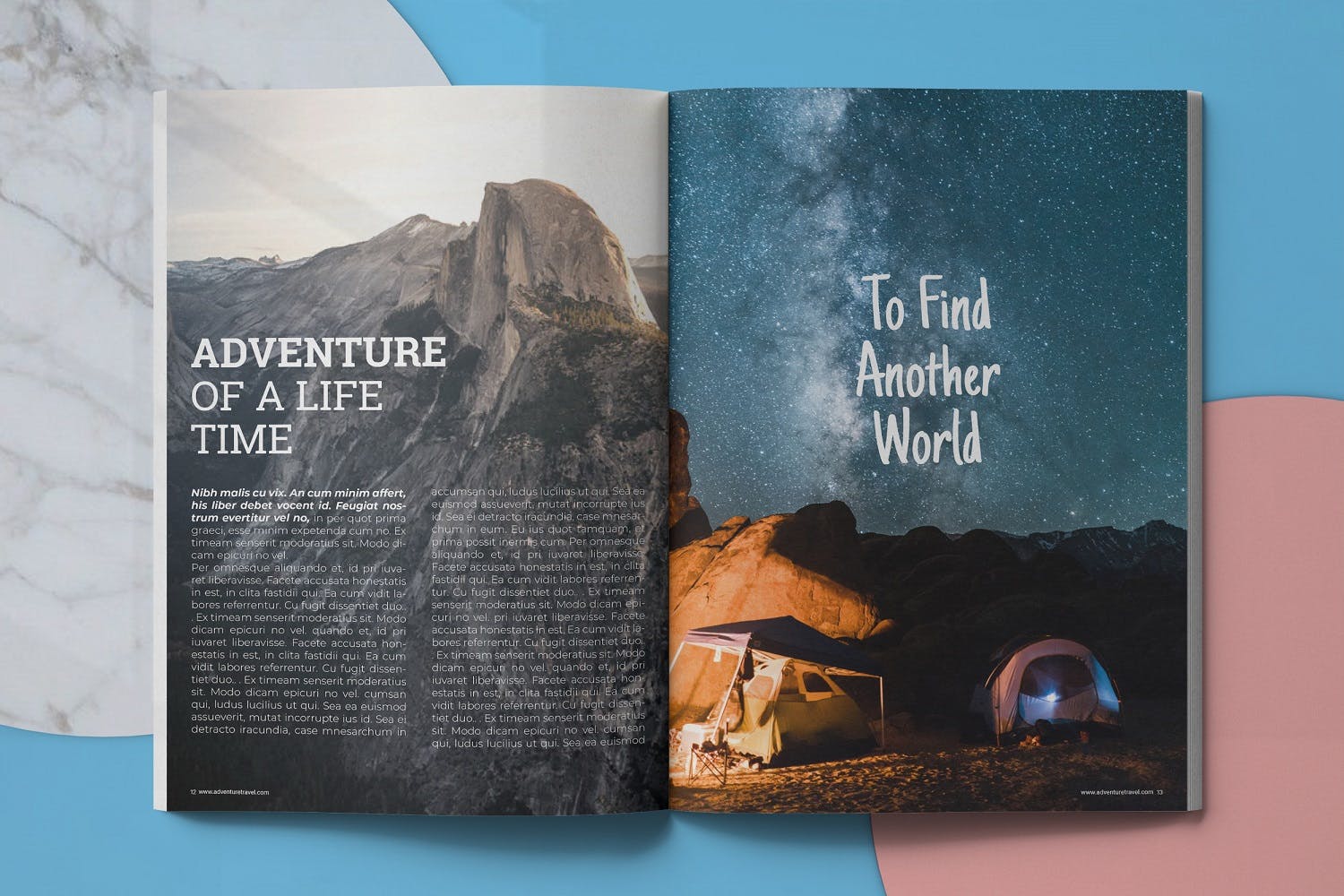 冒险旅行主题第一素材精选杂志排版设计模板 Adventure Travel Magazine Template插图(6)