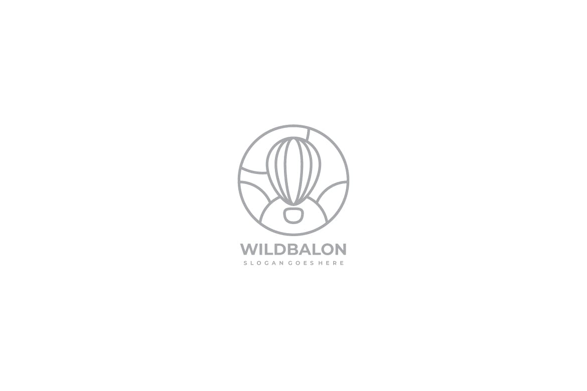 彩色热气球Logo设计第一素材精选模板 Wild Air Ballon Logo插图(1)