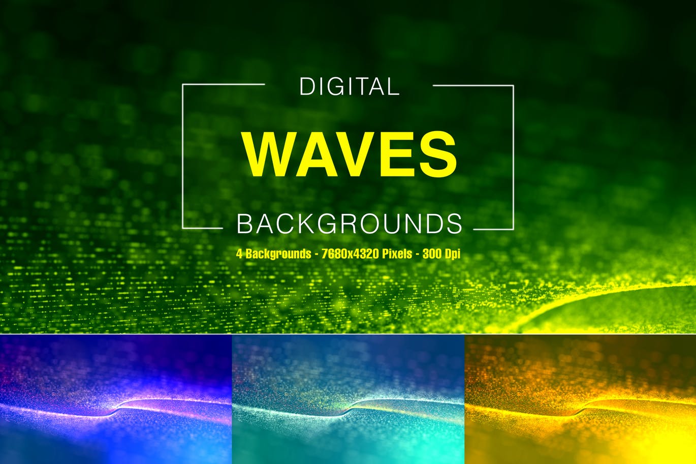 数字波高清抽象背景图素材 Digital Waves插图