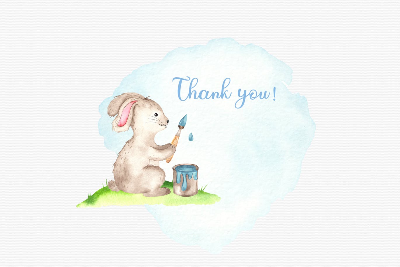 复活节兔子水彩手绘素材套装 Watercolor Easter Bunny collection插图9