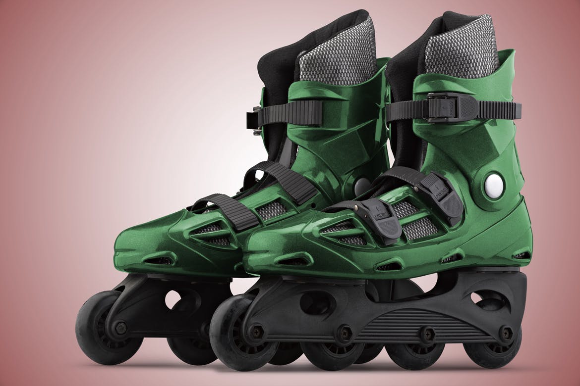 旱冰鞋溜冰鞋外观设计样机蚂蚁素材精选模板 Roller_Skate-Mockup插图(3)