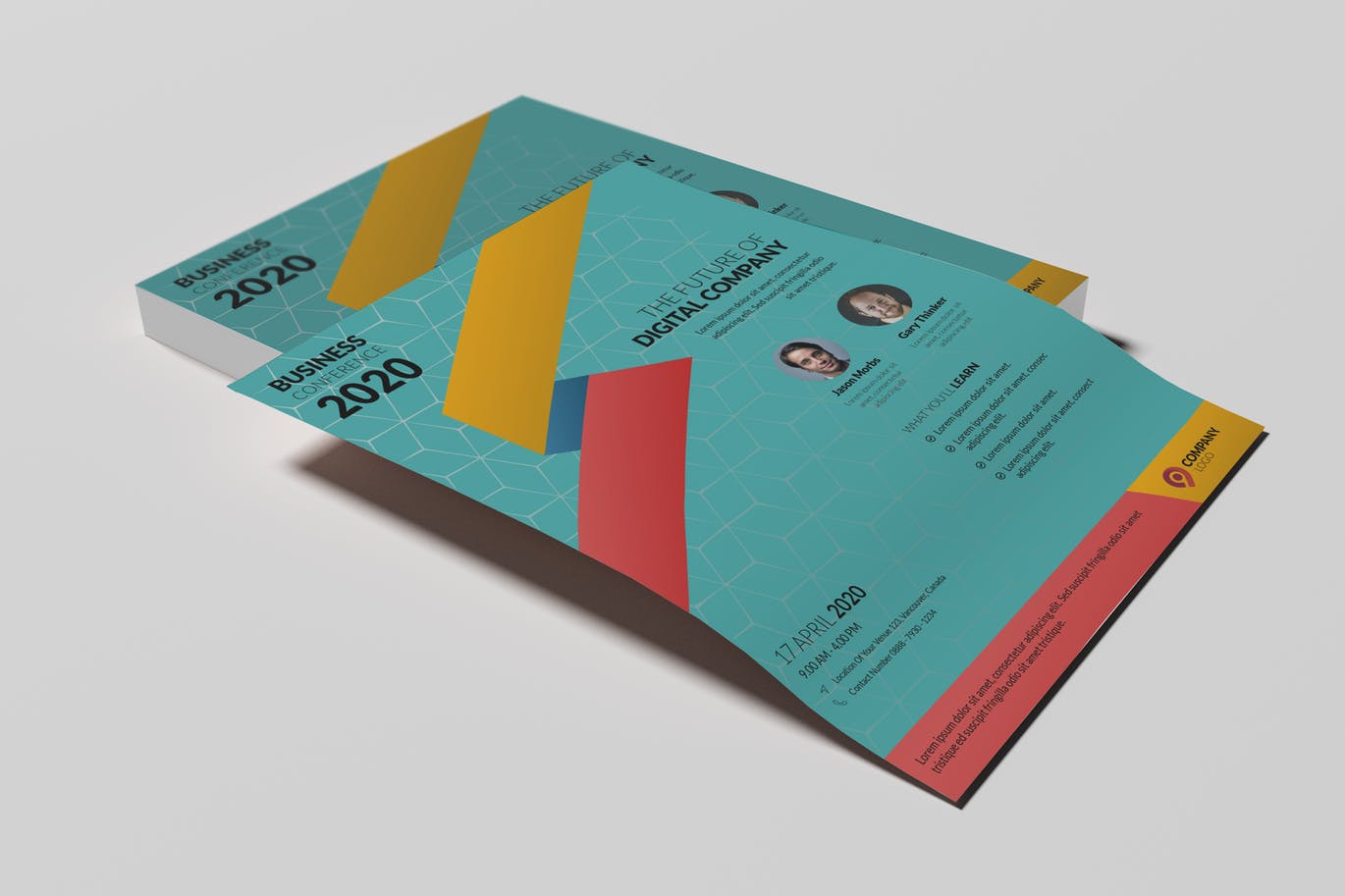 创业公司业务活动传单海报PSD素材大洋岛精选 Blulo – Startup Company Business Event Flyer插图