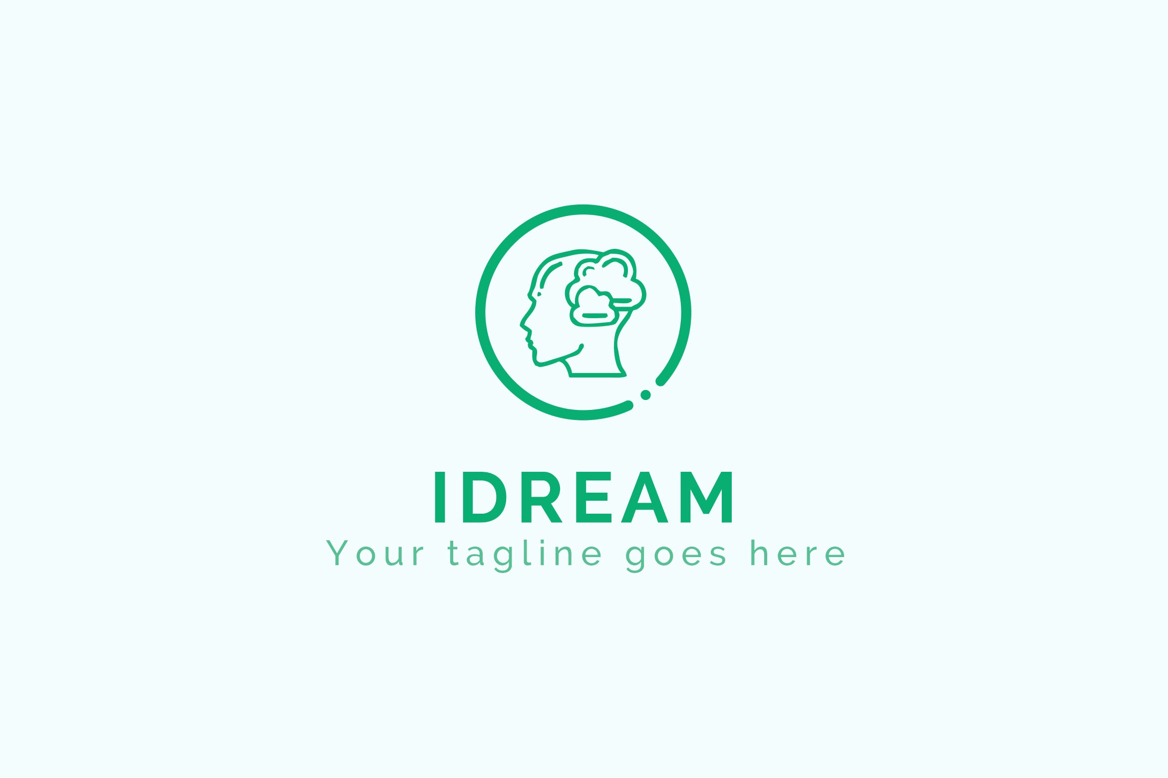大脑开发抽象图形Logo商标设计模板 iDream – Creative Logo Design插图