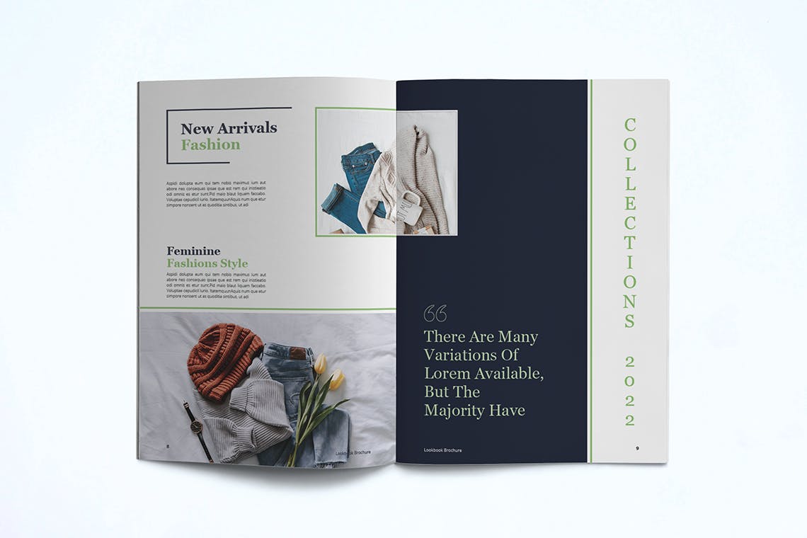 时装订货画册/新品上市产品第一素材精选目录设计模板v1 Fashion Lookbook Template插图(6)