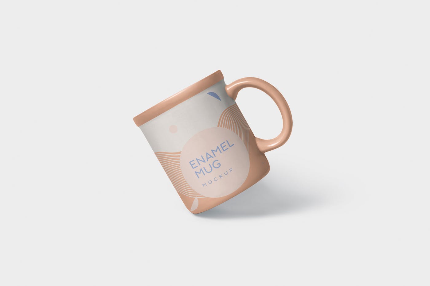 带把手圆形搪瓷杯马克杯图案设计第一素材精选 Round Enamel Mug Mockup With Handle插图(3)