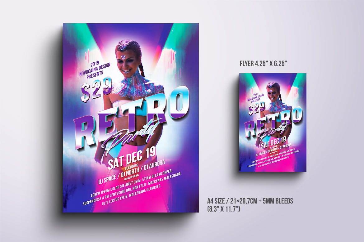 DJ/舞厅/音乐活动海报PSD素材蚂蚁素材精选模板合集v3 Event Party Posters & Flyers Bundle V3插图(2)