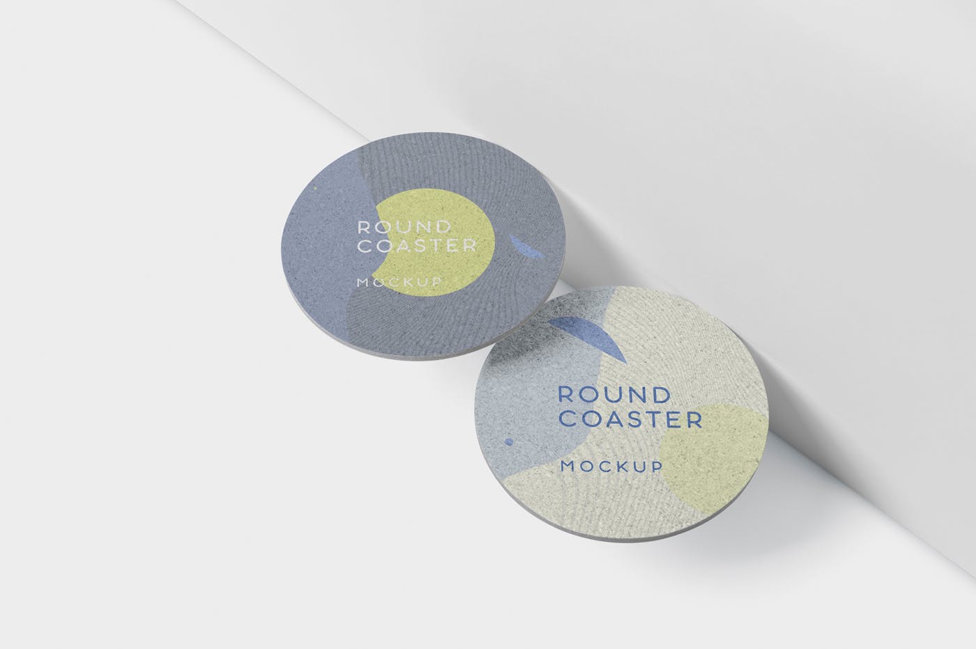 圆形杯垫图案设计效果图第一素材精选 Round Coaster Mock-Up – Medium Size插图(4)