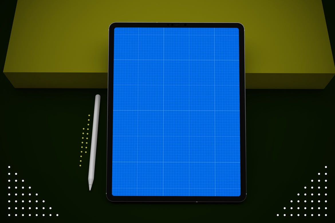 抽象设计风格iPad Pro平板电脑屏幕效果图蚂蚁素材精选样机v2 Abstract iPad Pro V.2 Mockup插图(10)