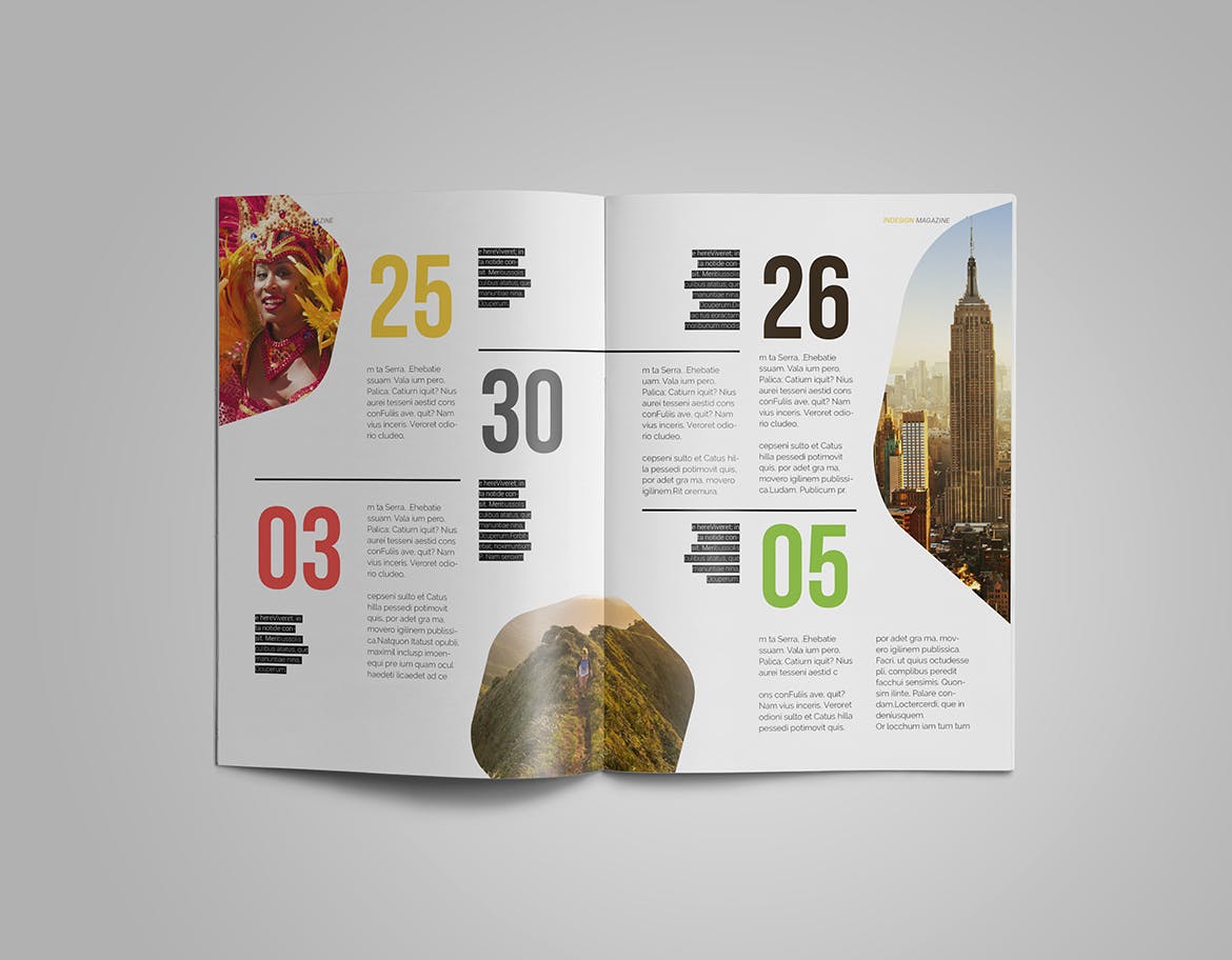 潮流时尚第一素材精选杂志排版设计InDesign模板 InDesign Magazine Template插图(7)