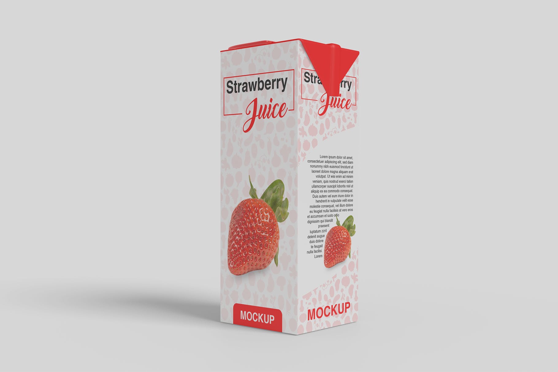 果汁盒包装外观设计蚂蚁素材精选模板 Juice Box Mockup插图(2)