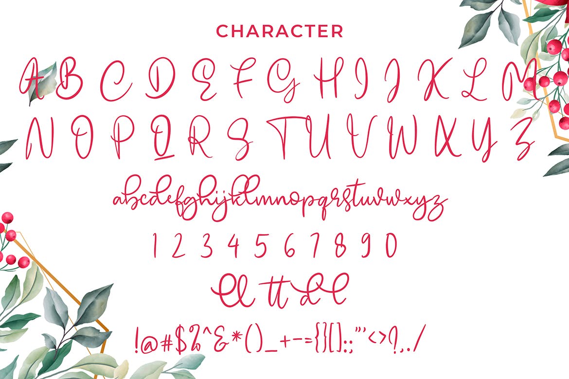 可爱风格英文现代书法字体第一素材精选 Emellyn Lovely Modern Calligraphy Font插图(6)