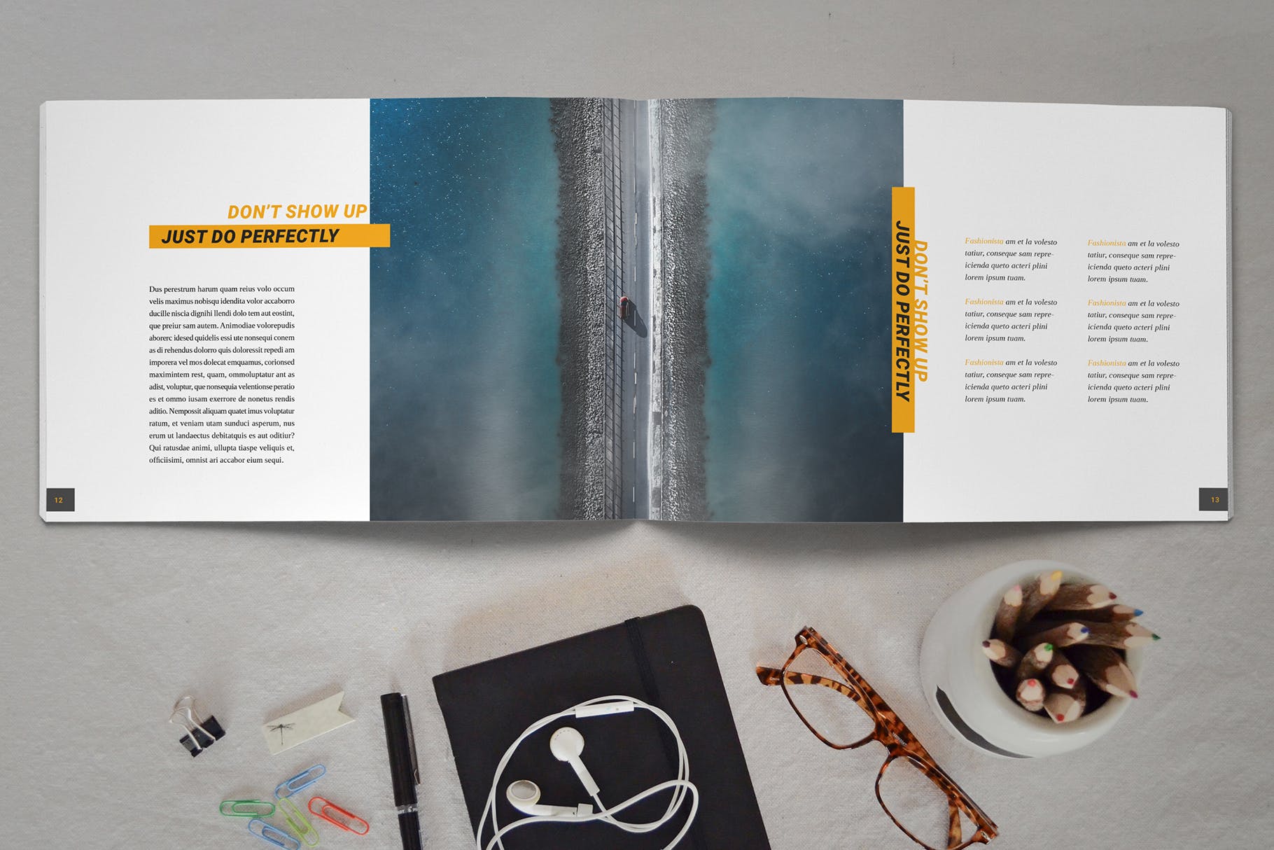 InDesign横版宣传册大洋岛精选目录设计模板模板 InDesign Brochure Catalog Template插图7