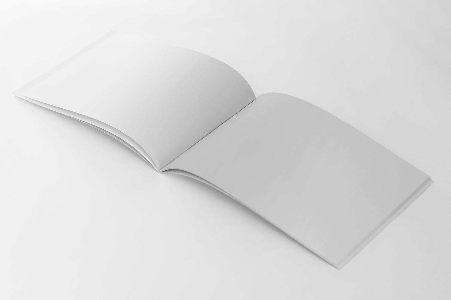 美国信纸规格宣传册内页透视图样机蚂蚁素材精选 US Half Letter Brochure Mockup Perspective View插图(1)