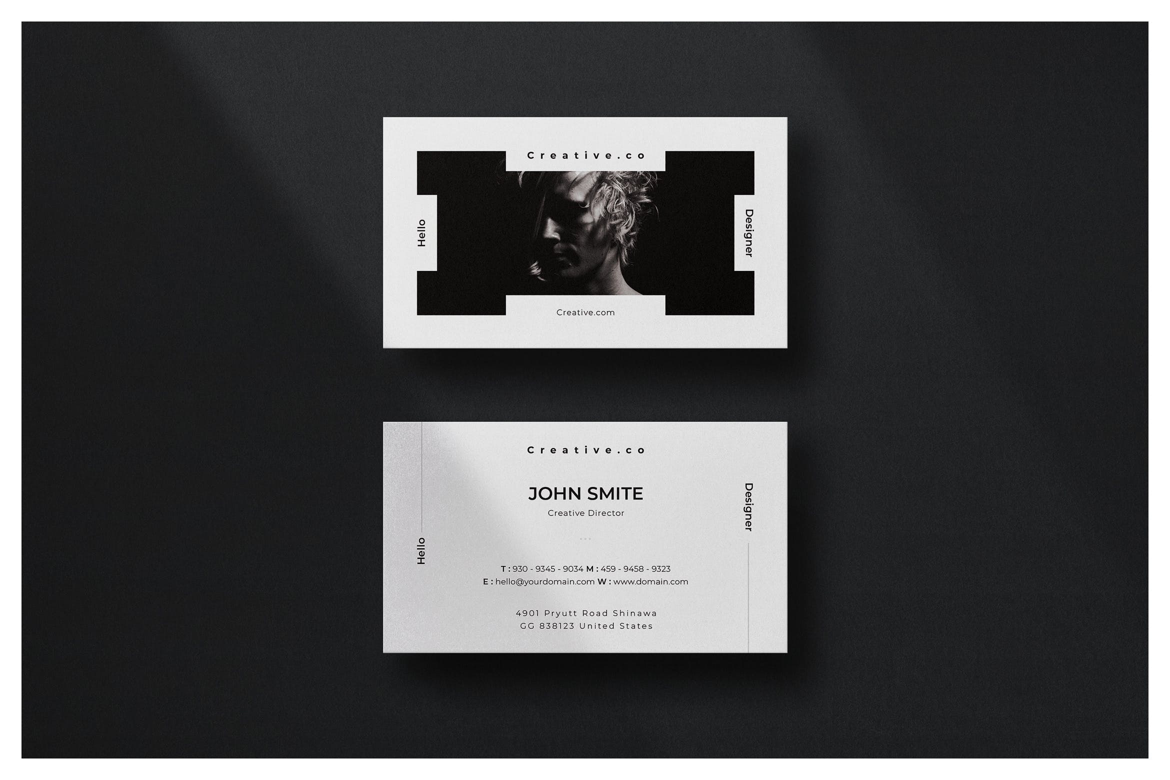 极简设计风格设计师大洋岛精选名片模板v13 Minimal Business Card – Vol.13插图