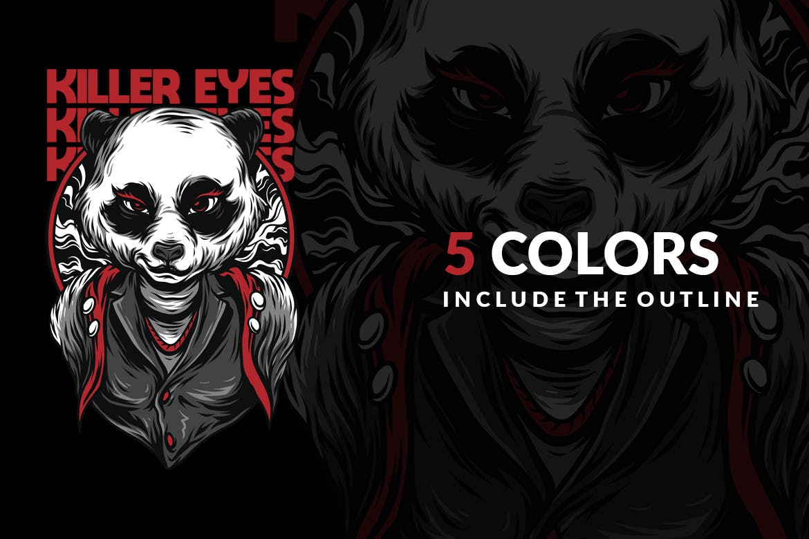 致命之眼睛潮牌T恤印花图案第一素材精选设计素材 Killer Eyes插图(3)