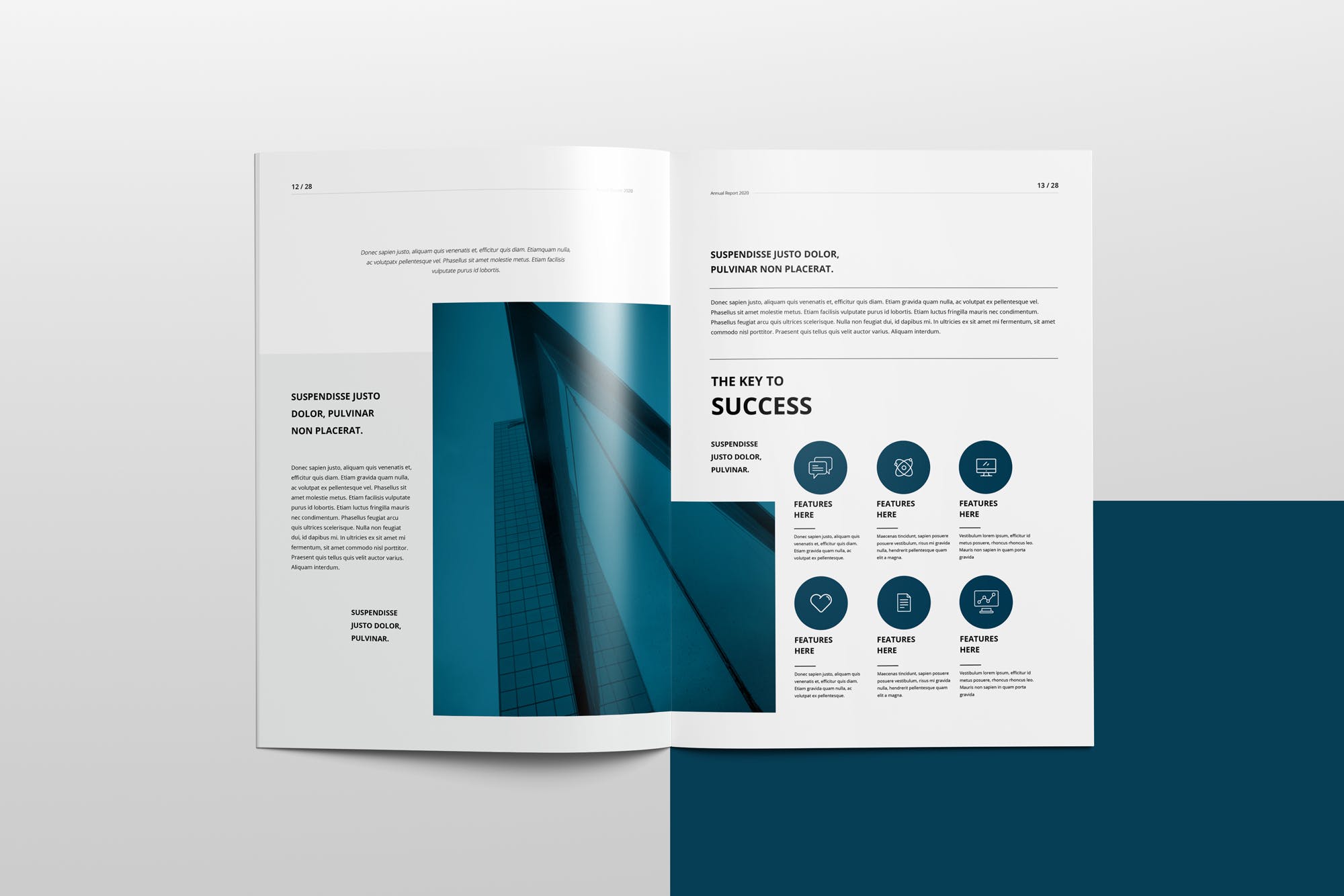 2020年企业年终总结报告设计INDD模板 Annual Report 2020 | 28 Pages插图(6)