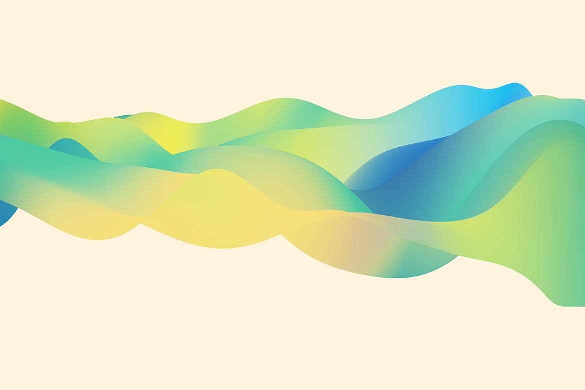 多彩液体流动波纹高清背景图素材包 Soft Colorful Waves Background Set插图5