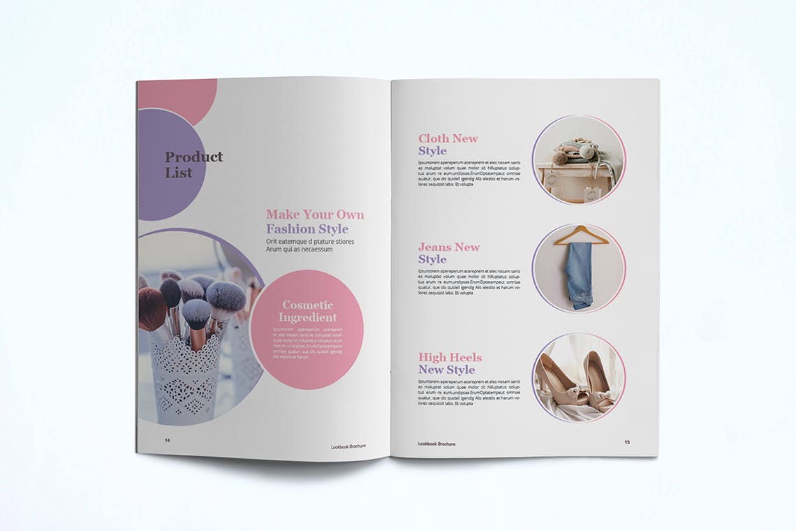时装订货画册/新品上市产品第一素材精选目录设计模板v3 Fashion Lookbook Template插图(11)