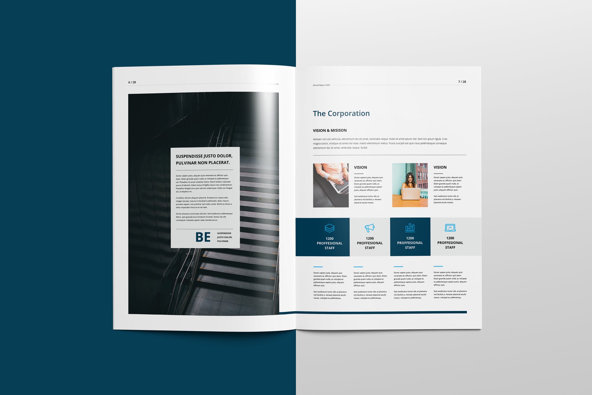 2020年企业年终总结报告设计INDD模板 Annual Report 2020 | 28 Pages插图(3)