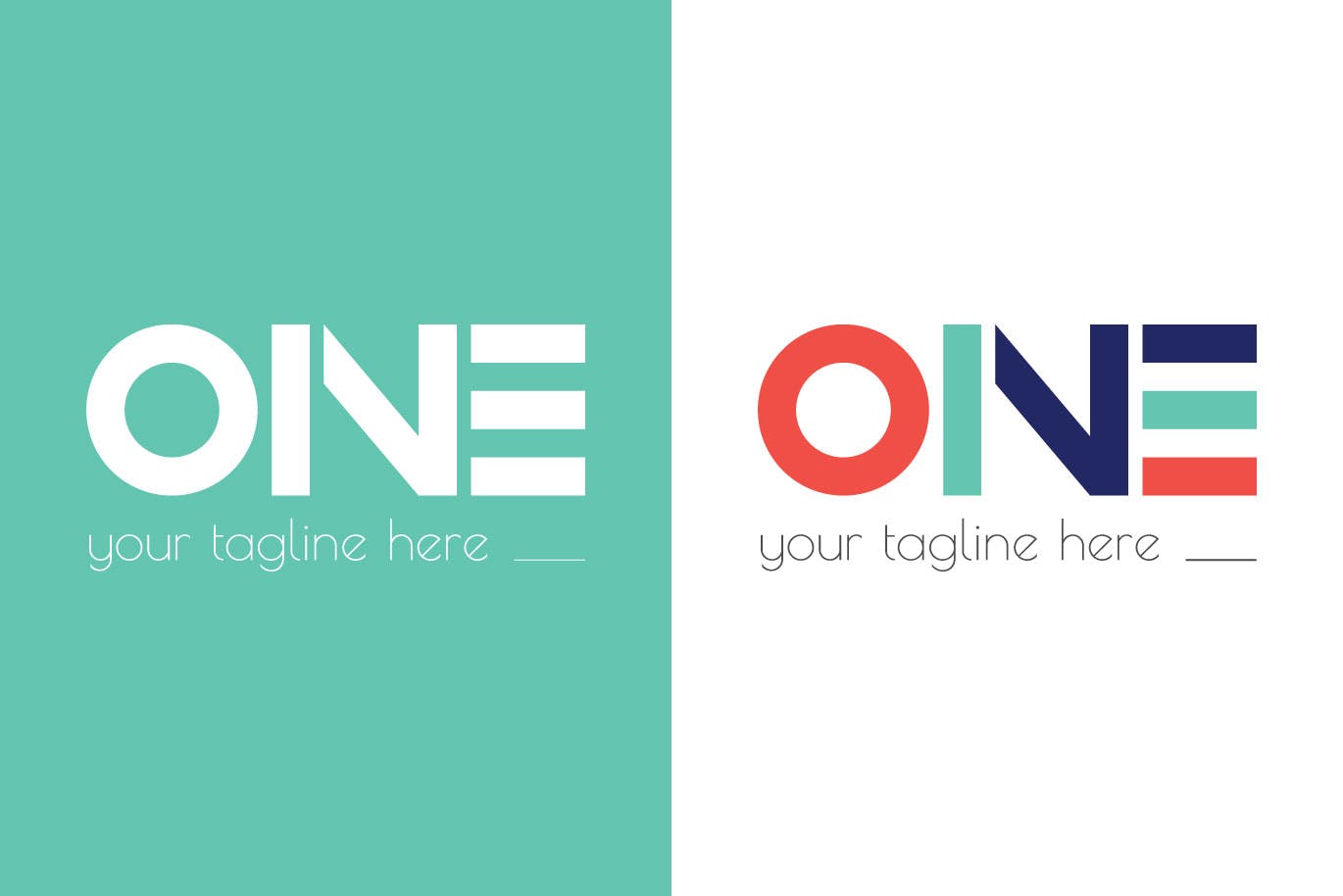 创意ONE文字Logo设计蚂蚁素材精选模板 One Modern Logo Template插图(1)