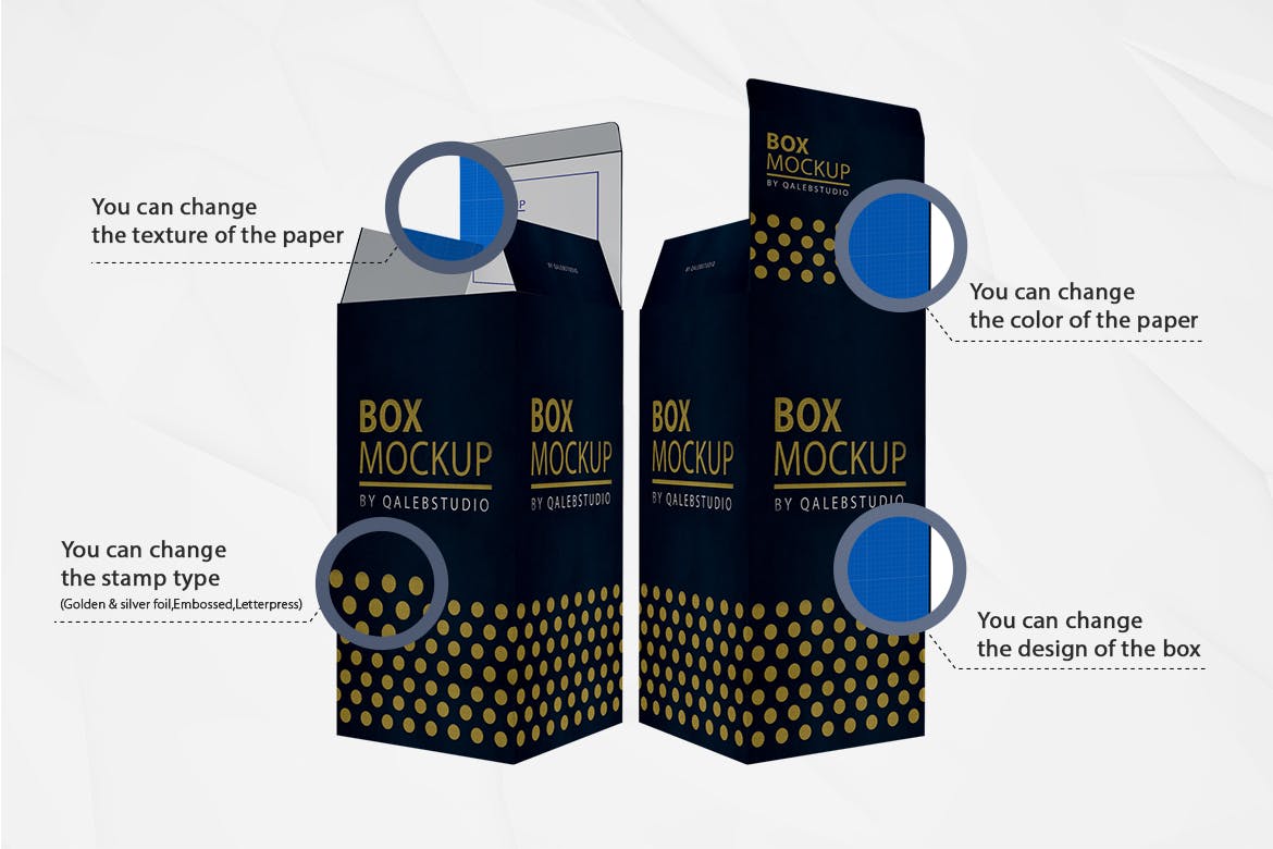 矩形包装盒外观设计效果图第一素材精选套装 Rectangle Box kit插图(1)