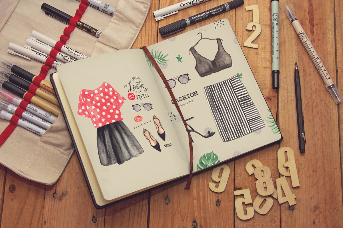 日记本笔记本素描作品预览样机大洋岛精选模板v2 Journal Diary Notebook Sketch插图 日记本笔记本素描作品预览样机大洋岛精选模板v2 Journal Diary Notebook Sketch插图