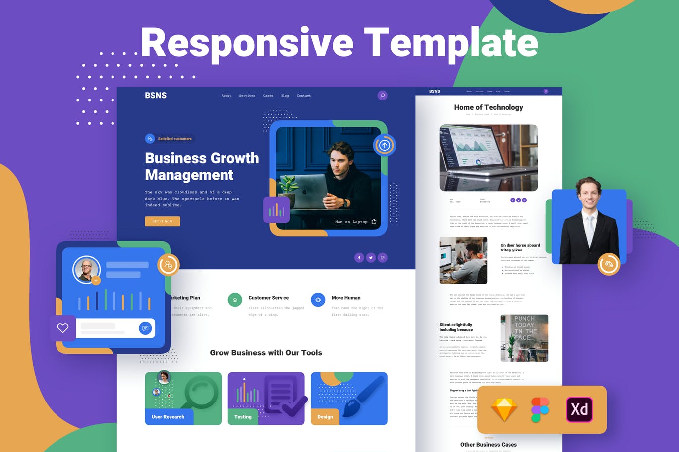 企业品牌官网响应式网页设计第一素材精选模板 Corporate Business Responsive Template插图