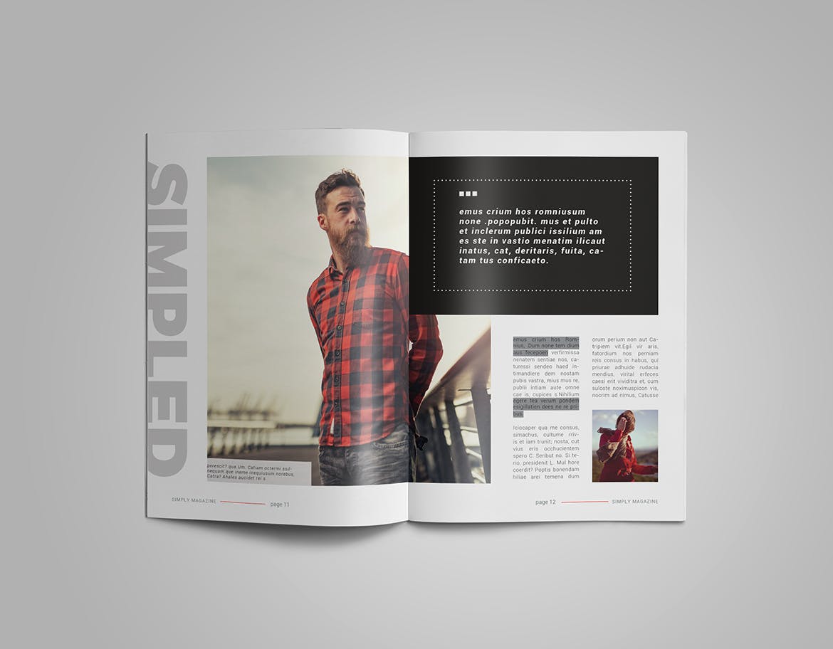 人物采访人物专题蚂蚁素材精选杂志排版设计InDesign模板 InDesign Magazine Template插图(5)