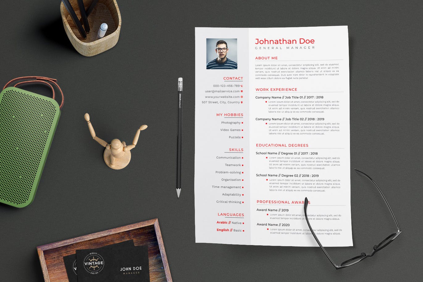 项目管理经理个人电子第一素材精选简历模板 CV Resume插图(2)