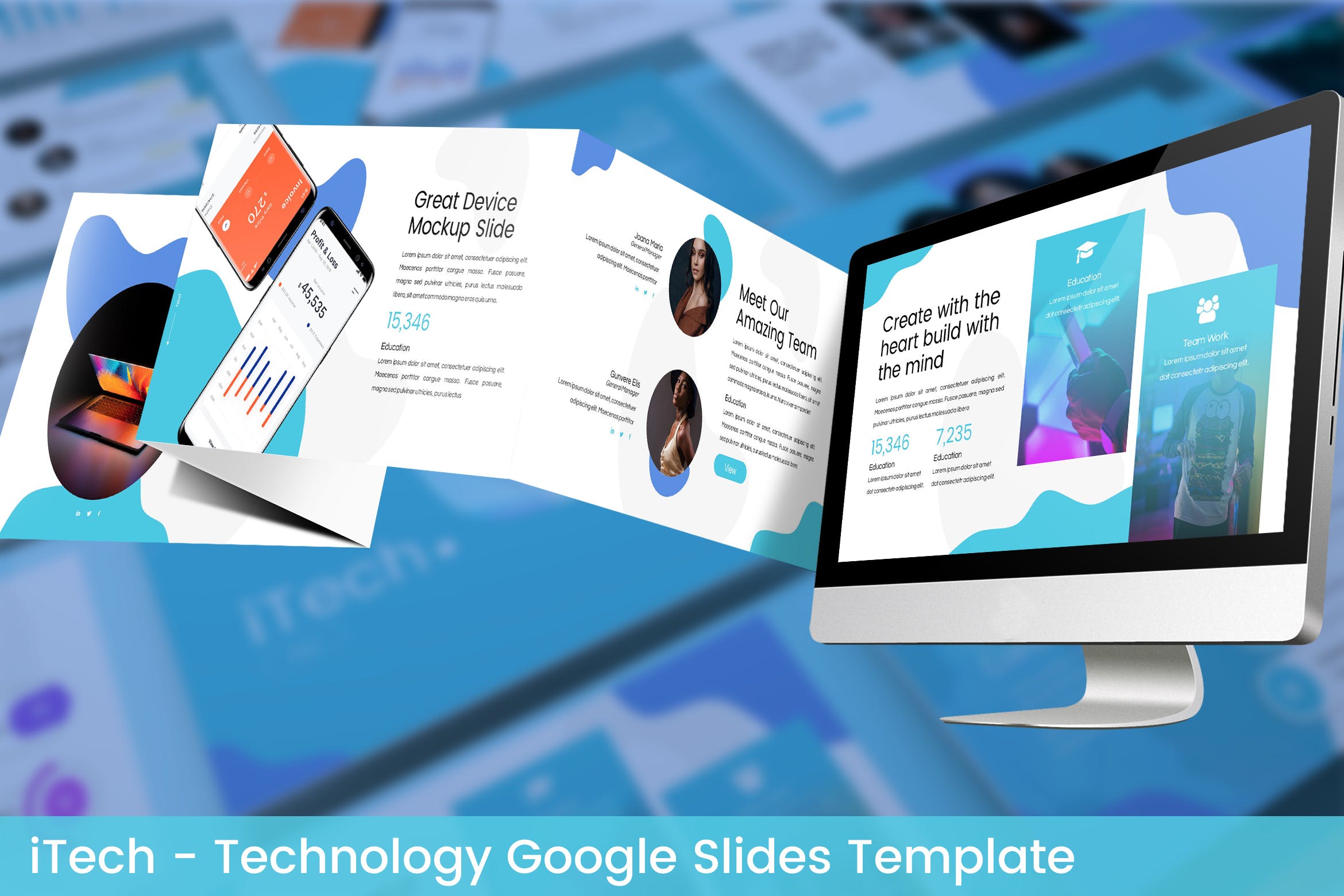 互联网科技公司简介第一素材精选谷歌演示模板 iTech – Technology Google Slides Template插图