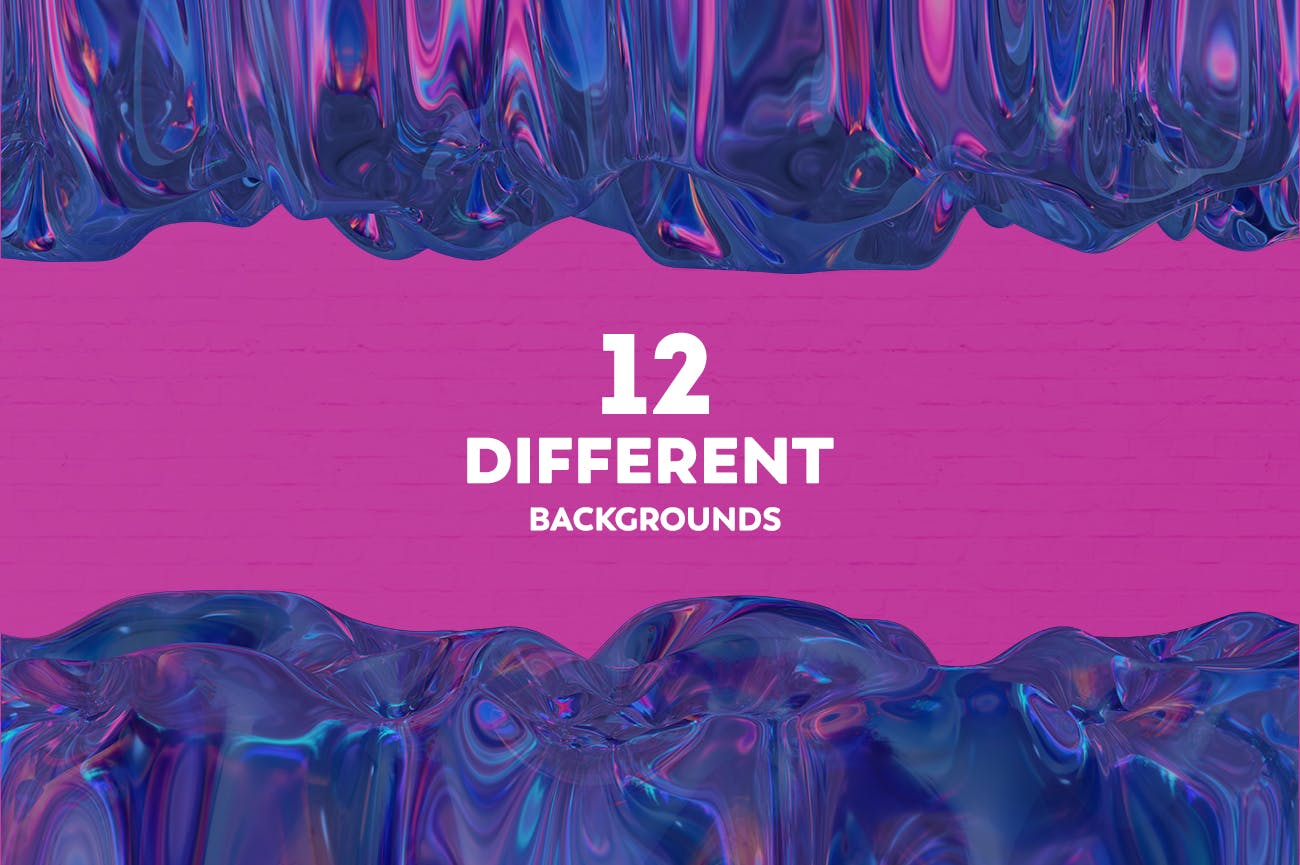 彩虹色平面设计抽象背景图素材 Iridescent Abstract Backgrounds插图5