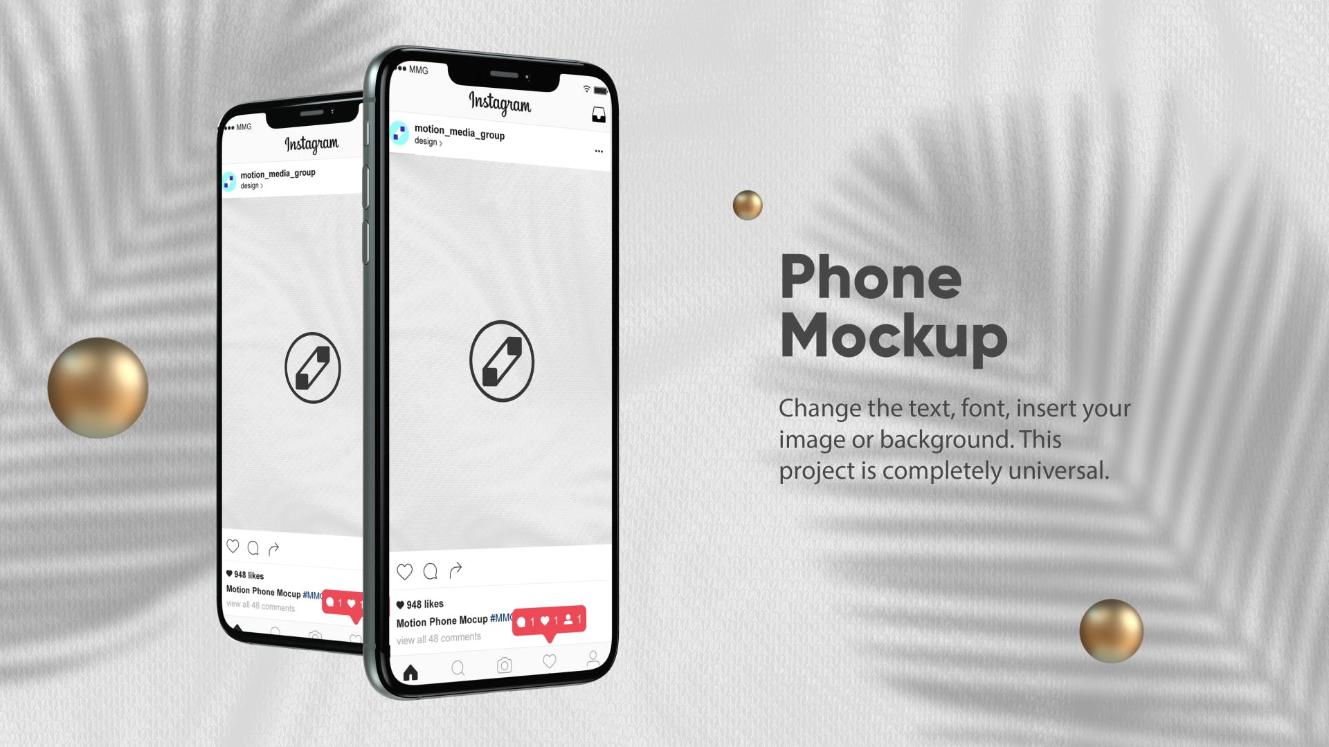 优雅时尚风格3D立体风格iPhone手机屏幕预览蚂蚁素材精选样机 10 Light Phone Mockups插图(2)