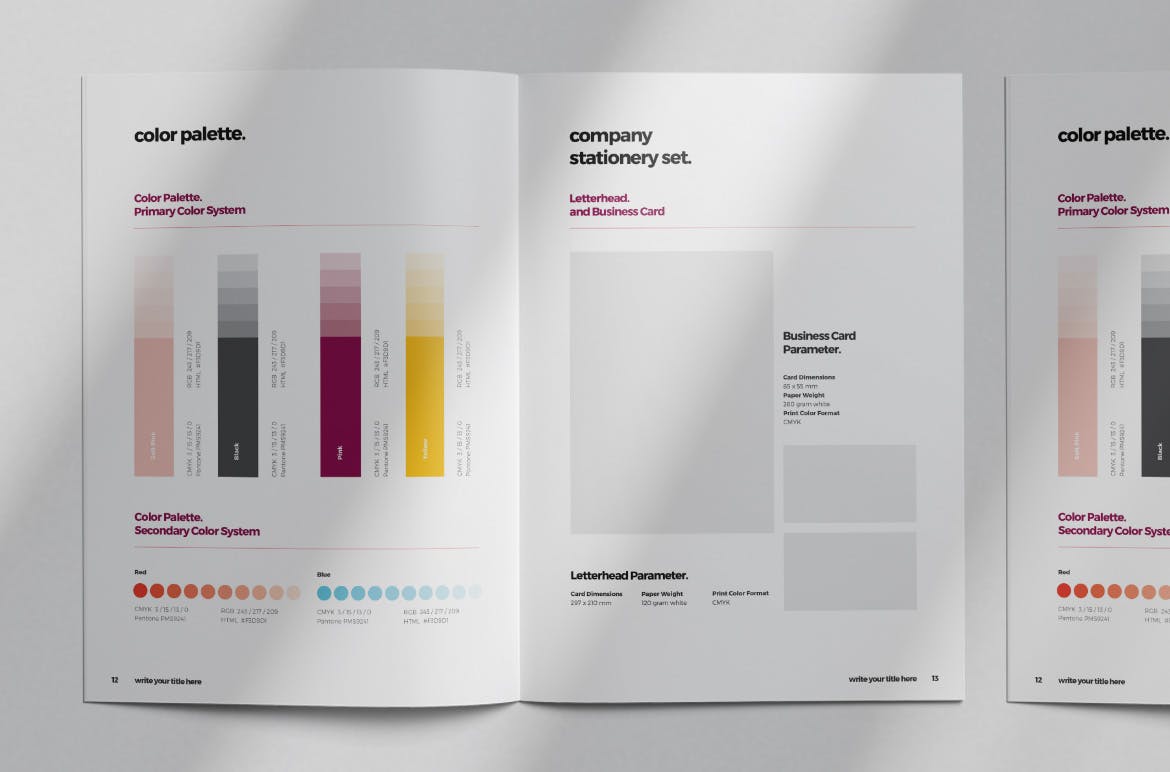 品牌指南/品牌规范手册排版设计模板 Brand Style Guide Layout插图8