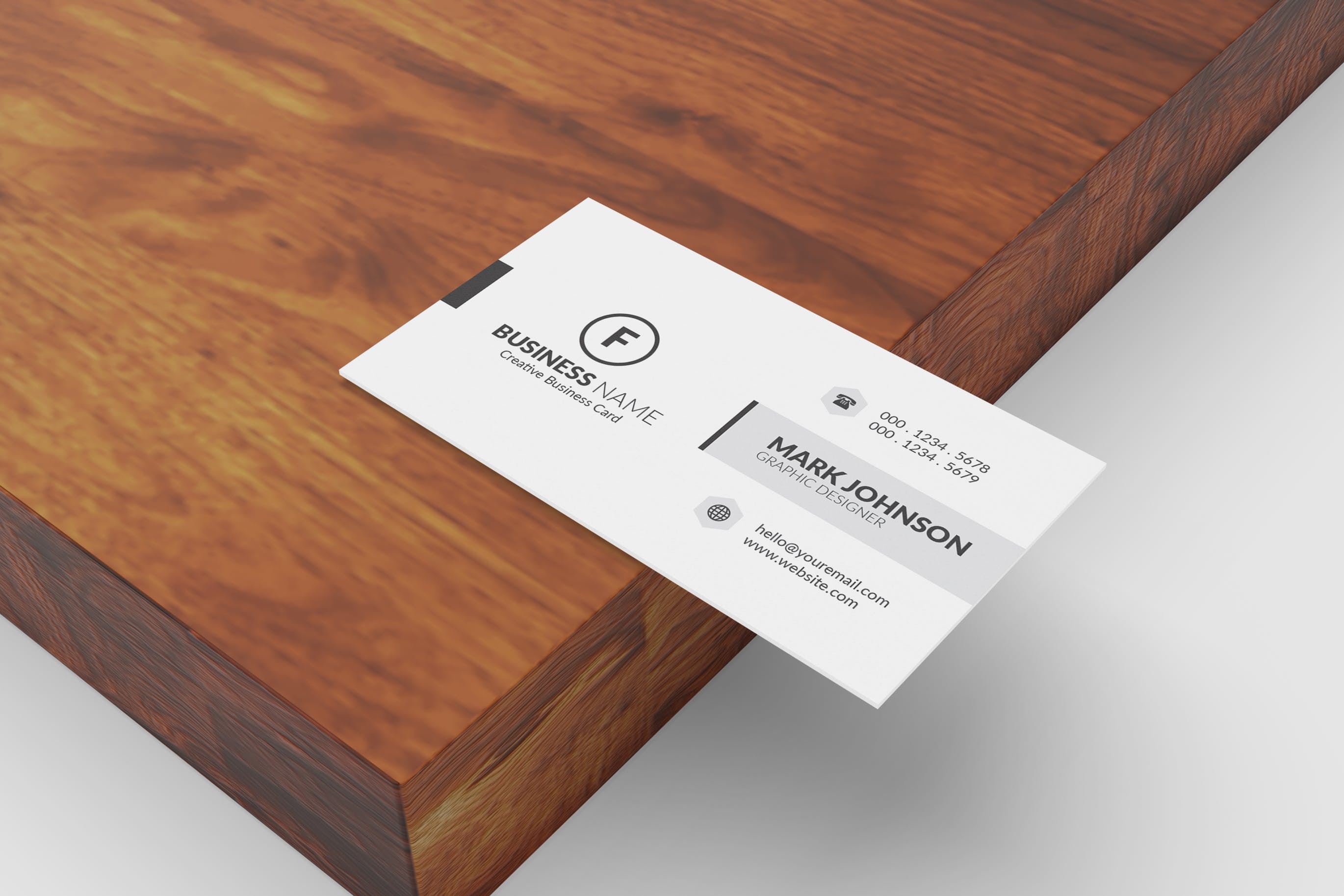 极简设计风格名片设计效果图第一素材精选 Minimalist Business Cards Mockup插图