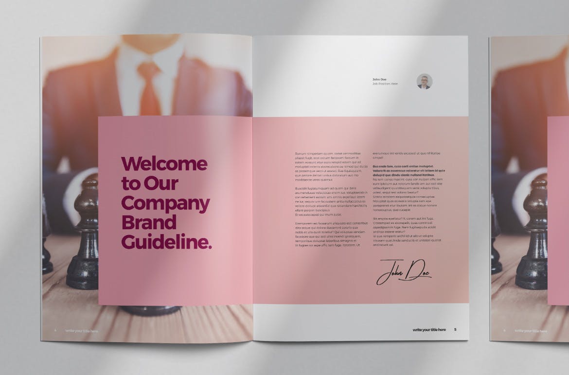 品牌指南/品牌规范手册排版设计模板 Brand Style Guide Layout插图4