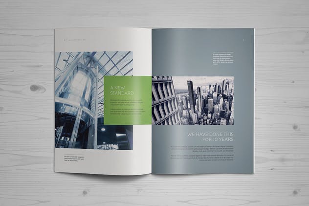 A4尺寸规格宣传册/目录封面设计样机第一素材精选模板 A4 Brochure / Catalog Mock-Up插图(5)