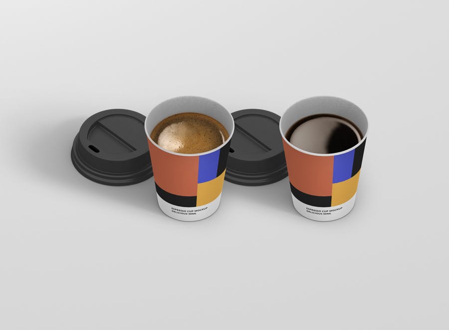 浓缩咖啡杯一次性纸杯第一素材精选 Espresso Coffee Cup Mockup插图(11)