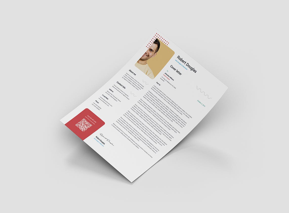 网页交互设计师第一素材精选简历模板 Flyer – Resume插图(4)