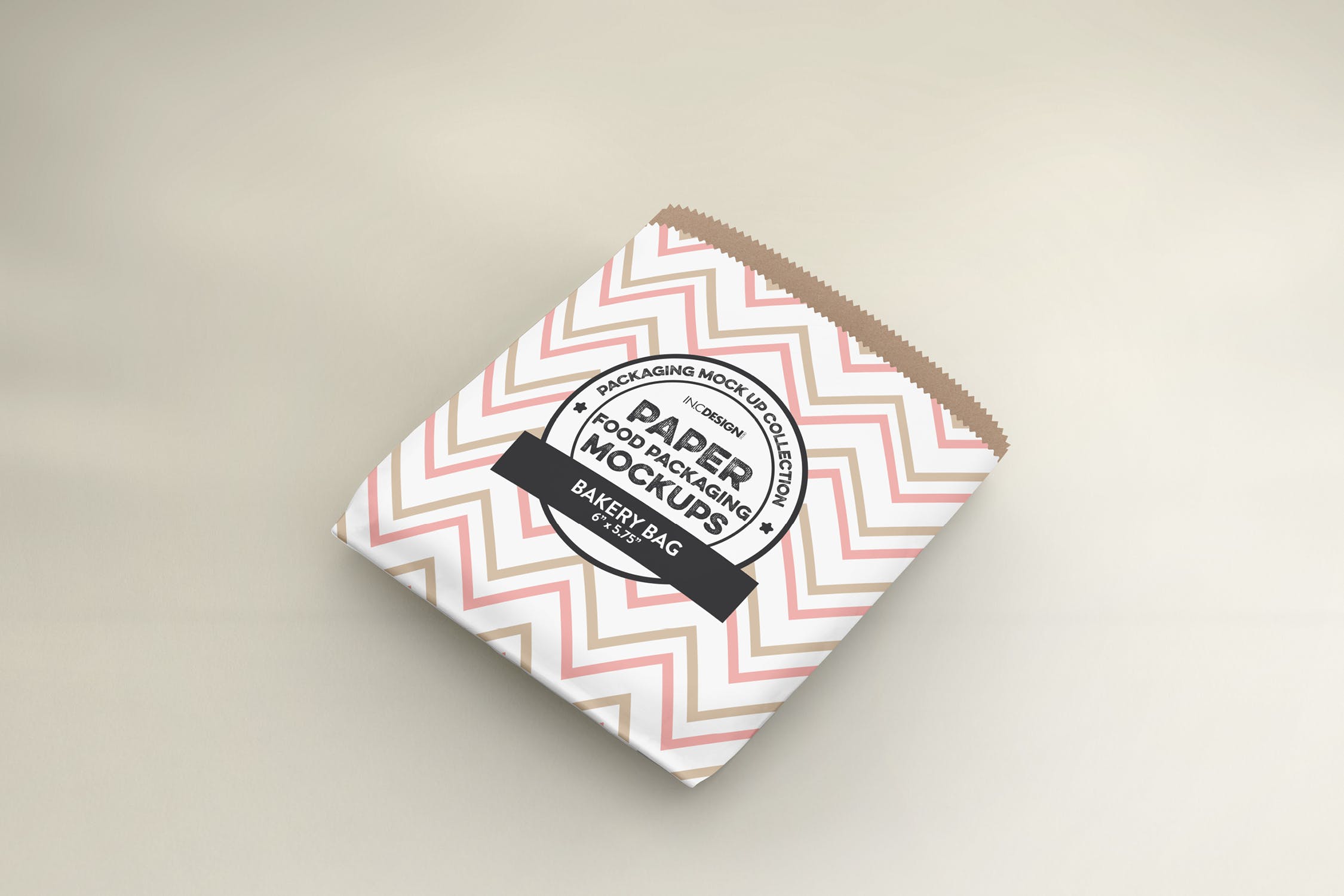面包外带包装纸袋设计图第一素材精选 Flat Bakery Bag Packaging Mockup插图(3)