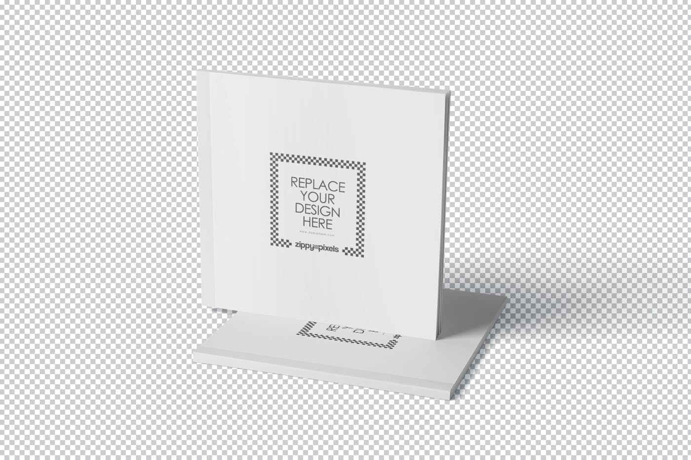 方形杂志印刷效果图样机第一素材精选PSD模板 Square Magazine Mockup Set插图(5)