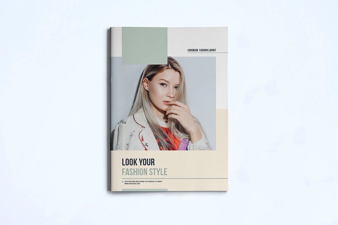 时装订货画册/新品上市产品第一素材精选目录设计模板v2 Fashion Lookbook Template插图(2)