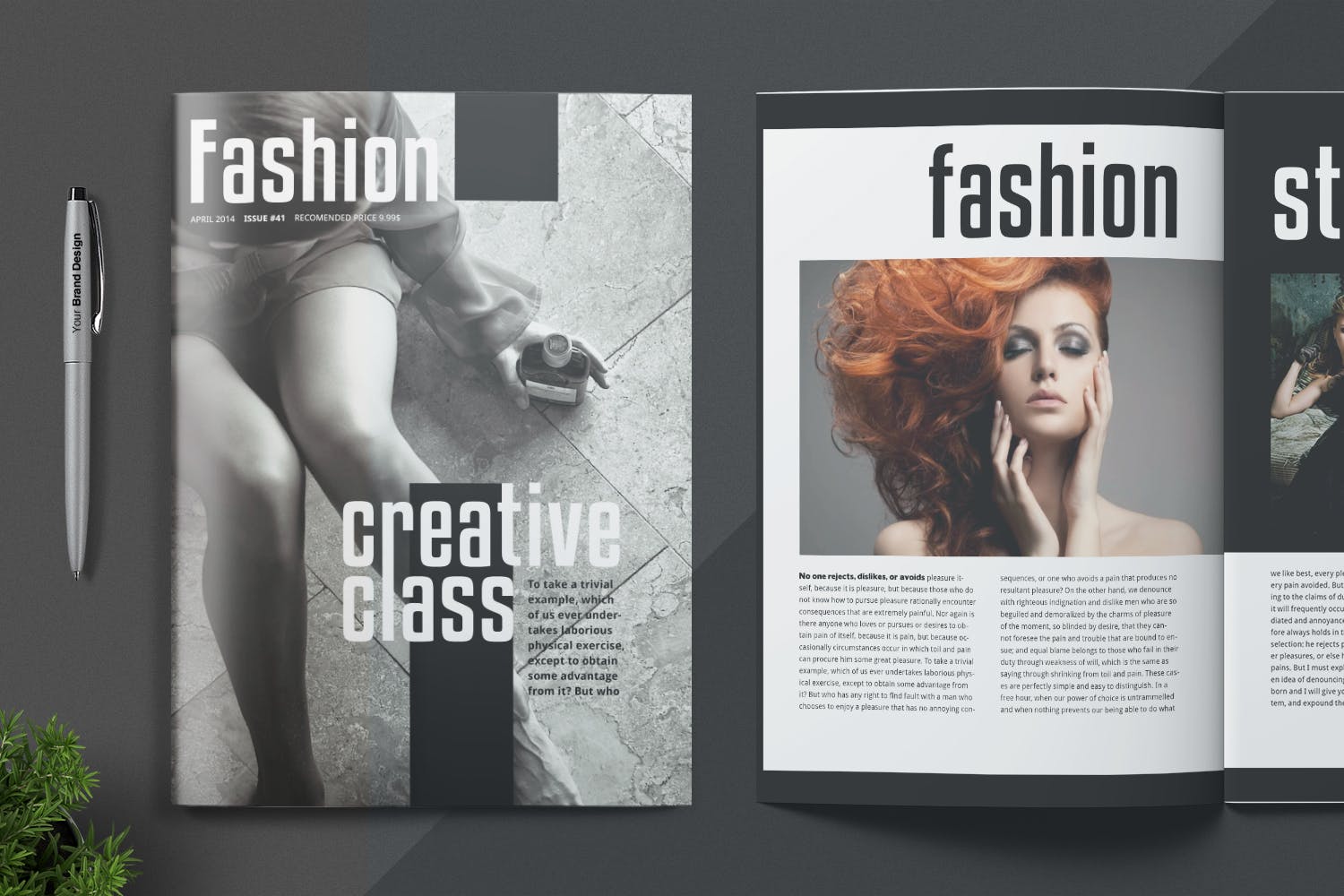 时尚/摄影/服装主题蚂蚁素材精选杂志设计INDD模板 Magazine Template插图